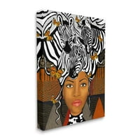 Ступел индустрии абстрактни женски Портрет зебра пеперуда колаж модерен модел, 20, дизайн от Сангита Бачелет