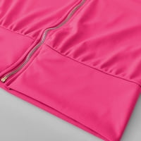 Палав анцуг за жени комплект Дамски цвят постоянен Яка Ревера спортен пуловер комплект л