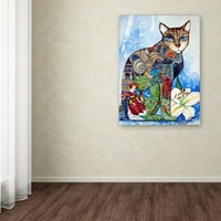 Търговска марка изобразително изкуство 'котка 3' платно изкуство от Оксана Зиака