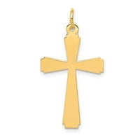14к жълто злато религиозен кръст чар
