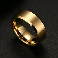 Волфрамов карбид Мъжки пръстен сватба годежен пръстен бижута ново за човека .Подарък. Ф2Н0