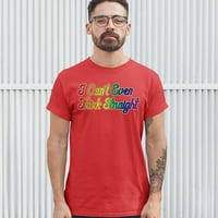 Чай Хънт дори не мога да мисля права тениска ЛГБТ дъга гей гордост Смешни Мъжка тениска, червена, Средна