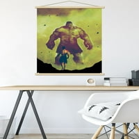 Marvel Comics - Hulk - Безсмъртен хълк Стенски плакат с дървена магнитна рамка, 22.375 34