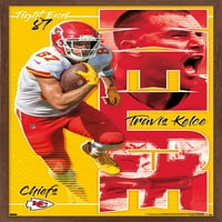 Канзас Сити началници - плакат на Travis Kelce Wall, 22.375 34 рамки