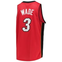 Младежки Mitchell & Ness Dwyane Wade Red Miami Heat 2005- Класика на твърдата дървесина Суингман Джърси