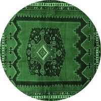 Ahgly Company Indoor Round Персийски изумруден зелени традиционни килими, 7 'Round