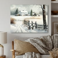 Дизайнарт Кентъки Ферма През Зимата Платно Стена Изкуство