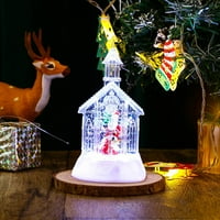 CGLFD Нова коледна украса Дядо Коледа Кристална църква Светещ снежна лампа коледен подарък