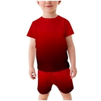 Binmer бебе момче дрехи комплект градиент тениска отпечатани деца шорти комплект детски комплект от две части