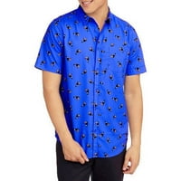 Мъжки къс ръкав тъкани Тукан печат хавайска риза