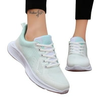 Wefuesd дамски модни дамски обувки Женски дантелени обувки на открито мрежести обувки, които се движат модни спортни дишащи маратонки Зелени 38