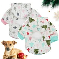 Manwang Pet Sweatshirt Коледна серия модел запазете топлина мека текстура сладка домашни кучета качулка за фестивал