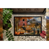 Carolines Treasures PTW2075JMAT FALL AMISH PUMPKIN SUND DOOR MAT, вътрешен килим или външен приветствен мат за изтръпване