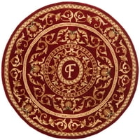 Неапол колекция NA519F Ръчно изработен бургундски килим