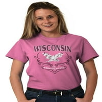Уисконсин бобър щат женско сирене дамски графични тениски тийнейджъри бризови марки