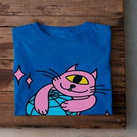 Cat W Globe Rave Style Тениска Мъже -Маг от Shutterstock, мъжки малки