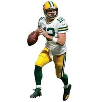 Fathead Aaron Rodgers Green Bay Packers далеч от живота на размера на стенните декол