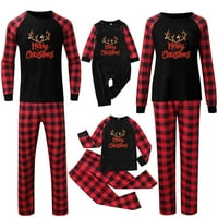 Семейна коледна съвпадаща пижама комплект, коледни коледни класически карирани пижами за мъже жени pjs jammies sleepwear