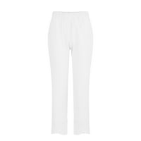 Женски панталони памучно бельо с висока талия дишащ ежедневни домашни панталони за жени