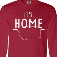 Inktastic Това е домашно състояние на тениска с дълъг ръкав в Монтана, очертани