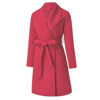 Tbopshirt жилетка за жени, клирънс мода дамски топло фау палто жилетка зимен солиден дълъг ръкав връхни дрехи момичета zip up яке
