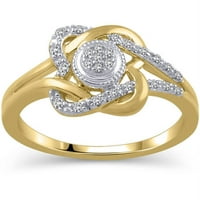 Карат Т. в. диамант 10кт жълто злато обещаващ пръстен