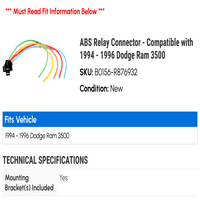 Релеен конектор-съвместим с-Додж Рам 1995