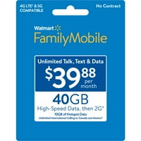 Семеен Мобилен 39 Долара. Неограничен месечен предплатен план + 10 ГБ мобилен хотспот директно презареждане