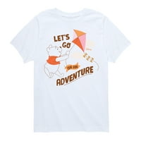 Мечо Пух-да отидем на приключение-летене на хвърчило-малко дете и младежки Графичен тениска с къс ръкав