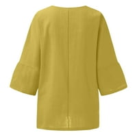 Кофеемо Плюс размер върхове за жени Модни печатни О-врата тениски с къс ръкав летни блузи причинно хлабав кръг врата чай Пуловер