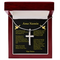 Молитвата на Ama Namin Lord в Tagalog Cross Card