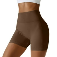 Женски фитнес йога къси панталони с висока такса за волейбол за волейбол в повдигане на къси панталони с джоб
