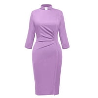 Жени духовенство рокля табла свещеник Peplum Dress Pastor Clerical рокля midi