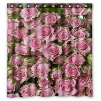 Големи рози Twxture Waterproof Polyester Sower Curtain and Hooks за домашен декор