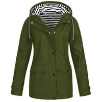 Мишуоти зимни палта за жени твърди външен размер плюс Ветроупорен дъждобран качулка дъжд водоустойчив яке жени дамски палто армия зелени и