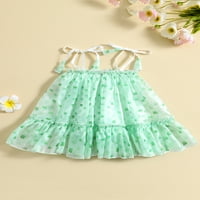 Canrulo Toddler Baby Girl Girl St. Patrick Day Day Dress Clover Floral Print Leequess Party Party Tulle tutu рокля зелено 2- години