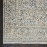 Nourison Silken Weave Floral Ivory Blue 2'2 7'6 килим