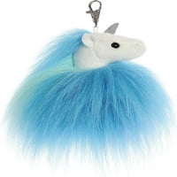 Aurora - Mini Blue Sparkle Tales - 5 Jiggle Unicorn Keychain - Омагьосващо пълнено животно