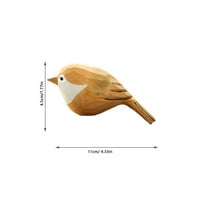 Домашен декор птица фигурка - малка дървена птица статуя изкуство ръчно изработена декорация декорация миниатюрни животни