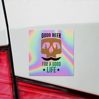 Angdest Club Holographic Decal Stickers of Good Beer for Good Life Premium Waterproof за