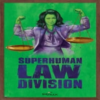 Marvel She-Hulk-Super-Human Law Division Wall Poster, 14.725 22.375 рамки