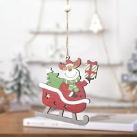 Веки Коледни Украси Коледна Шейна Висулка Творчески Карикатура Елени Коледно Дърво Висулка Рисувани Висулки Свещници