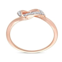 Карат Т. У. диамант 10кт Розово злато Трилиант отворен Туист пръстен