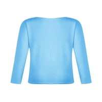 Женски фенер тениска с ръкав V Врат Weatshir Fashion Casual