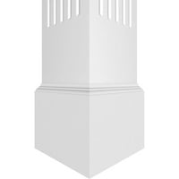 Екена Милуърк 10 в 8' ч Премиум квадрат без заострен Нагънат ПВЦ Ендура-Комплект за опаковане на Крафт колони, мисия капитал и база