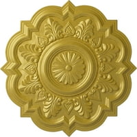 Екена мелница 1 4 од 1 2 П Дерия таван медальон, ръчно рисувано богато злато