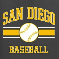 Wild Bobby City of San Diego Baseball Fantasy Fan Sports Мъжки тениска, въглен, 5x-голям