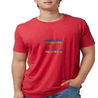 Cafepress - Украйна винаги тениска - Тениска на мъжете три смеси