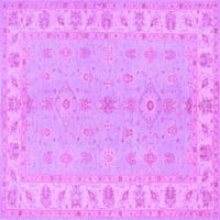 Ahgly Company Indoor Square Oriental Purple Traditional Area Rugs, 3 'квадрат