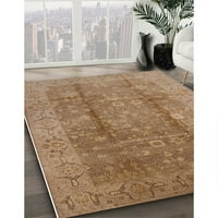 Ahgly Company Indoor Square Modern Modern Light Brown Ruelly Ruges Rugs, 6 'квадрат